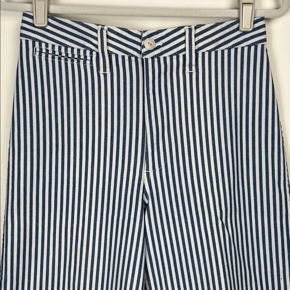 NWT Madewell Emmet Blue White Striped Jeans
Petite 28 Wide Leg Crop High Waist - Picture 6 of 10